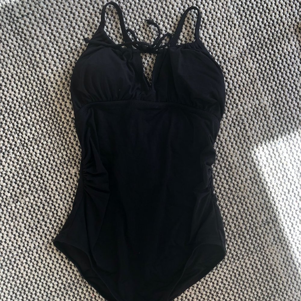 NWT Gap black maternity one piece swimsuit